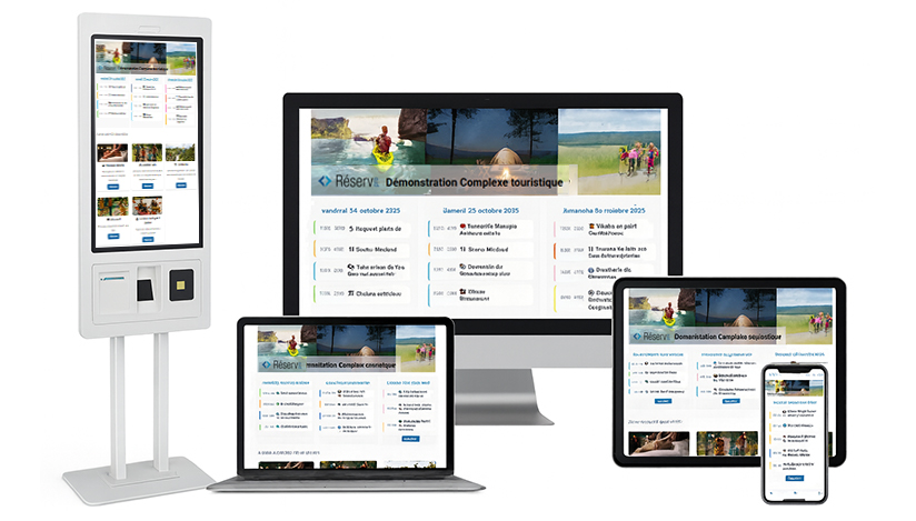 Interface Réservation sur tablette, pos, ordinateurs