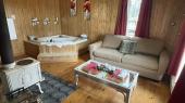 Coin poêle au bois + bain tourbillon